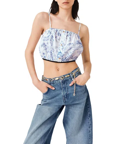 Maje Cropped Top In Blue