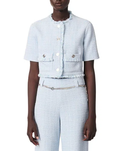 MAJE CROPPED TWEED JACKET
