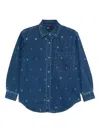 Maje Crystal-embellished Buttoned Shirt In Blue