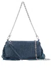 Maje Crystal-embellished Cross Body Bag In Blue