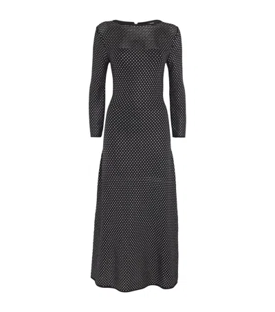Maje Crystal-embellished Maxi Dress In Black
