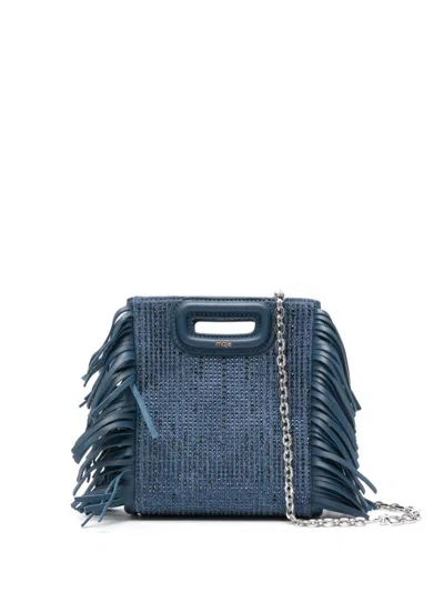 Maje Mini-tasche Mit Kristallen In Blue