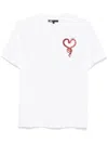 Maje Crystal-embellished T-shirt In White / Red