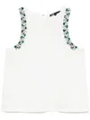 Maje Crystal-embellished Tank Top In White