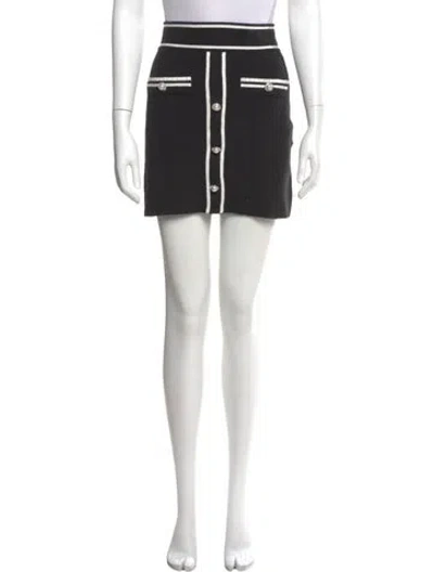 Pre-owned Maje Crystal Embellishments Mini Skirt In Blue
