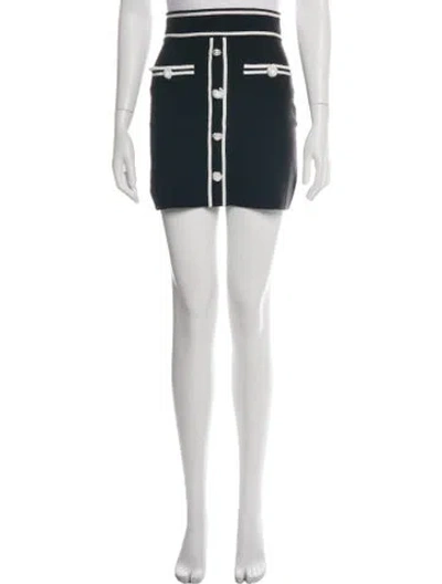 Pre-owned Maje Crystal Embellishments Mini Skirt In Blue