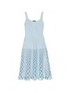 Maje Crochet Dress With Removable Lining In Blue