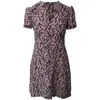 Maje Cut-out Mini Dress In Pink Silk In Pink