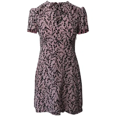 Maje Cut-out Mini Dress In Pink Silk