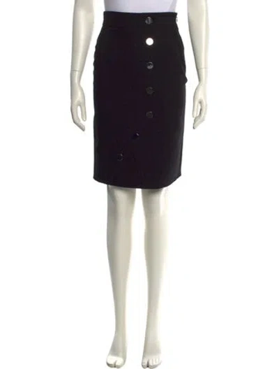 Pre-owned Maje Cutout Accent Knee-length Skirt In Black