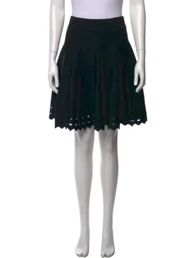 Pre-owned Maje Cutout Accent Mini Skirt In Black