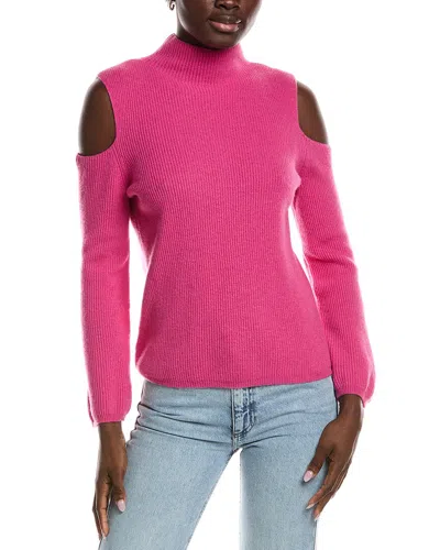 Maje Cutout Cashmere Sweater In Pink