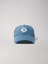 MAJE DENIM CAP WITH CLOVER LOGO