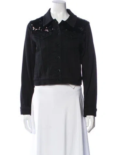 Pre-owned Maje Denim Jacket In Black