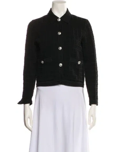 Pre-owned Maje Denim Jacket In Black