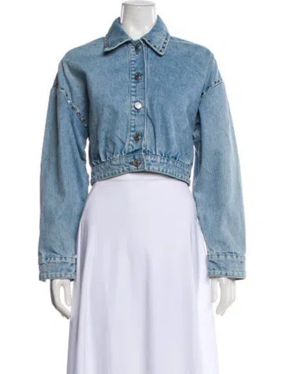 Pre-owned Maje Denim Jacket In Blue