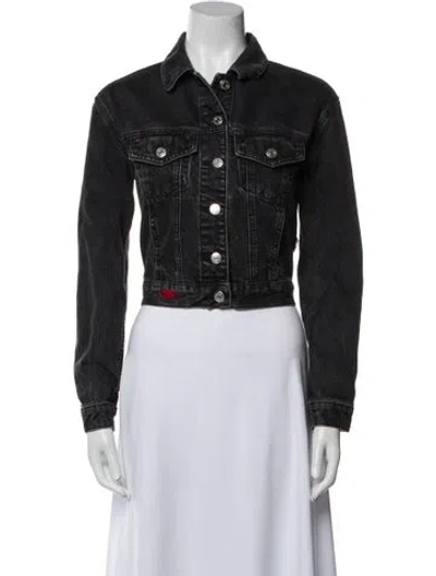 Pre-owned Maje Denim Jacket In Blue