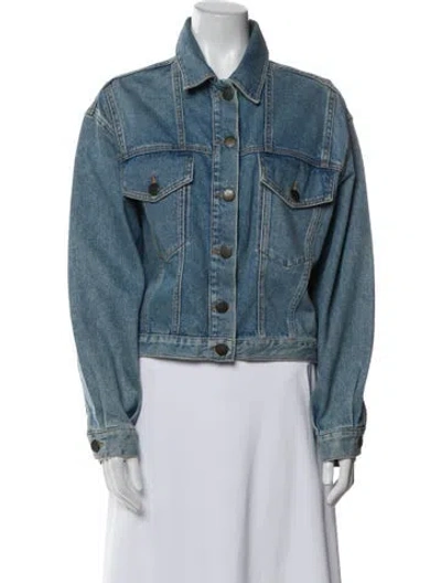 Pre-owned Maje Denim Jacket In Blue