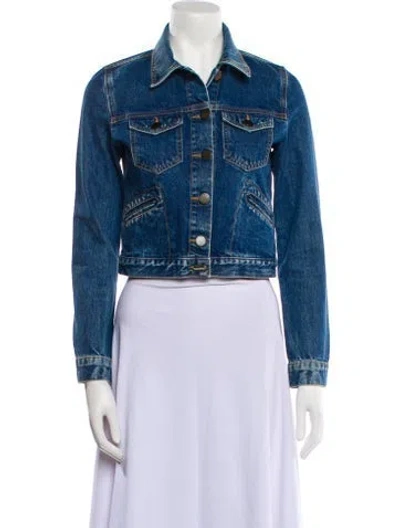 Pre-owned Maje Denim Jacket In Blue