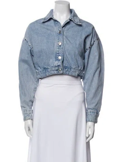 Pre-owned Maje Denim Jacket In Blue