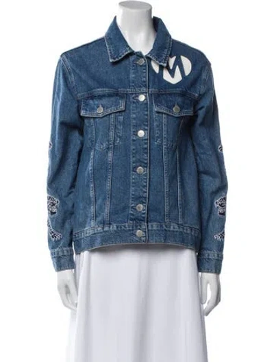 Pre-owned Maje Denim Jacket In Blue