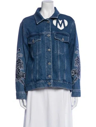 Pre-owned Maje Denim Jacket In Blue
