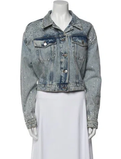 Pre-owned Maje Denim Jacket In Blue