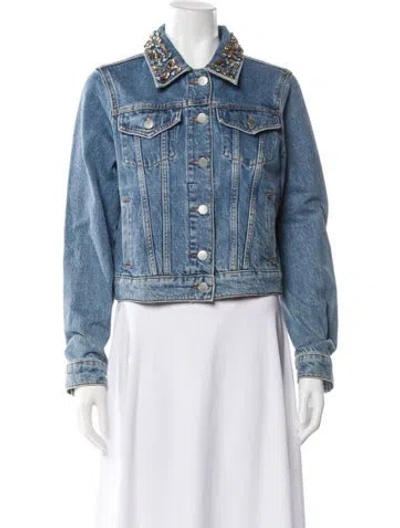 Pre-owned Maje Denim Jacket In Blue
