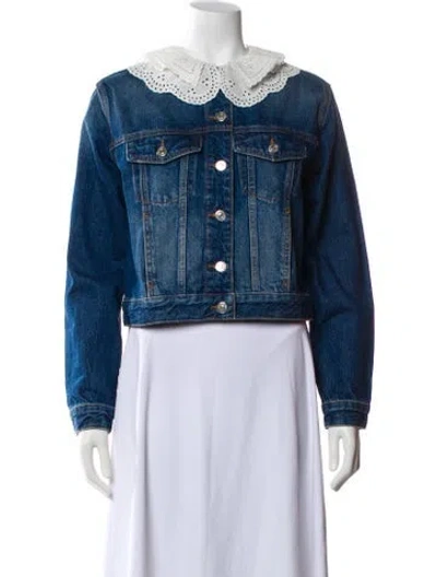 Pre-owned Maje Denim Jacket In Blue