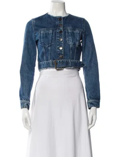 Pre-owned Maje Denim Jacket In Blue