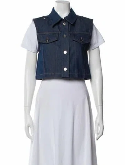 Pre-owned Maje Denim Jacket In Blue