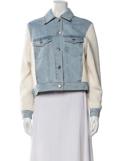 Pre-owned Maje Denim Jacket In Blue