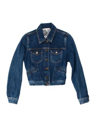 Pre-owned Maje Denim Jacket In Blue