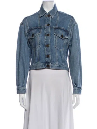 Pre-owned Maje Denim Jacket In Blue