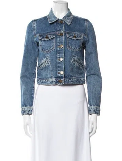 Pre-owned Maje Denim Jacket In Blue