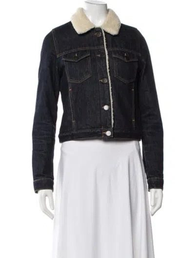 Pre-owned Maje Denim Jacket In Blue
