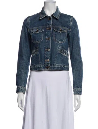 Pre-owned Maje Denim Jacket In Blue