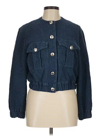 Pre-owned Maje Denim Jacket In Blue