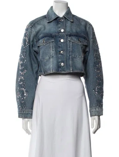 Pre-owned Maje Denim Jacket In Blue
