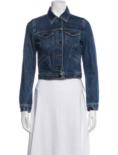 Pre-owned Maje Denim Jacket In Blue