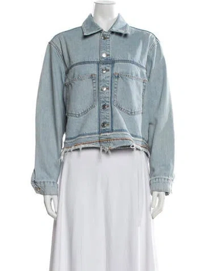Pre-owned Maje Denim Jacket In Blue