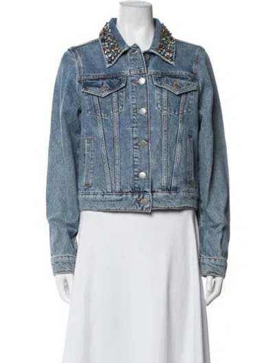 Pre-owned Maje Denim Jacket In Blue