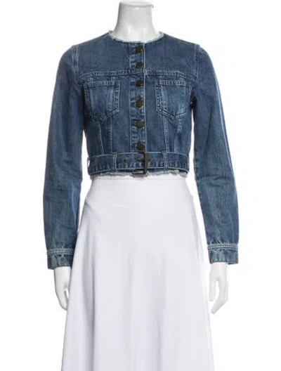 Pre-owned Maje Denim Jacket In Blue