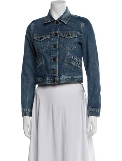 Pre-owned Maje Denim Jacket In Blue