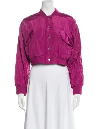 Pre-owned Maje Denim Jacket In Pink