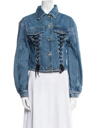Pre-owned Maje Denim Jacket W/ Tags In Blue