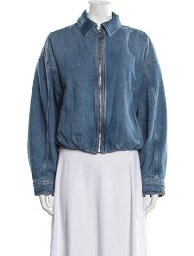Pre-owned Maje Denim Jacket W/ Tags In Blue