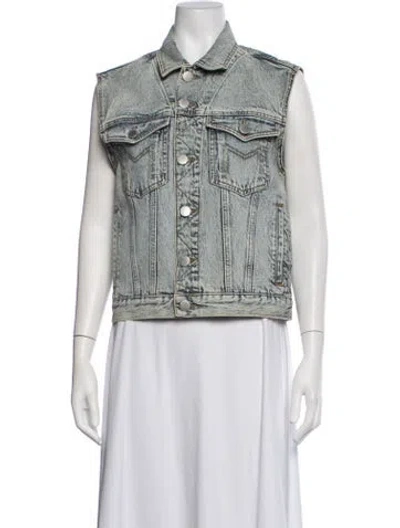 Pre-owned Maje Denim Jacket W/ Tags In Blue