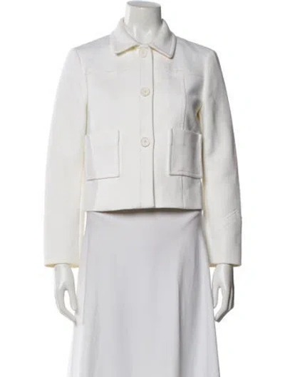 Pre-owned Maje Denim Jacket In White