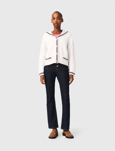 Maje Denim Jeans With Pockets In Multi